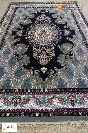 فرش ماشینی 440 شانه سما نگین کسری کاشان